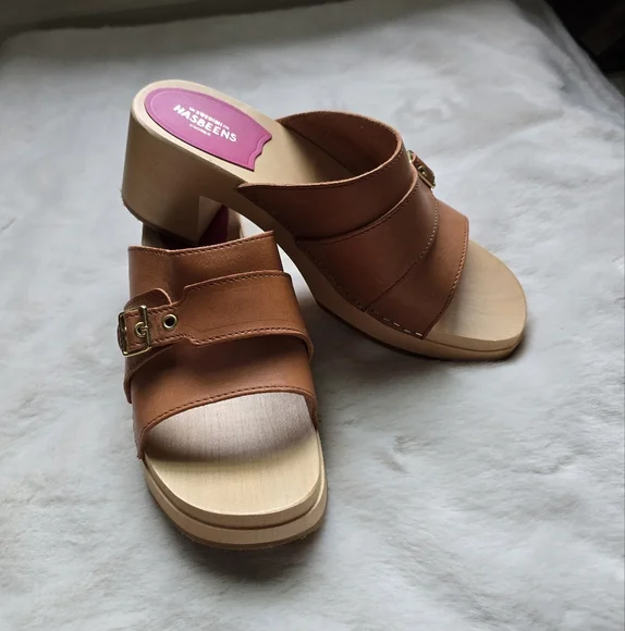 Swedish Hasbeens Tan Leather Sandals - Picture 4 of 7